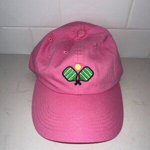 Women's Pink Pickle Ball Paddle Adjustable Baseball Hat - Port Authority Brand